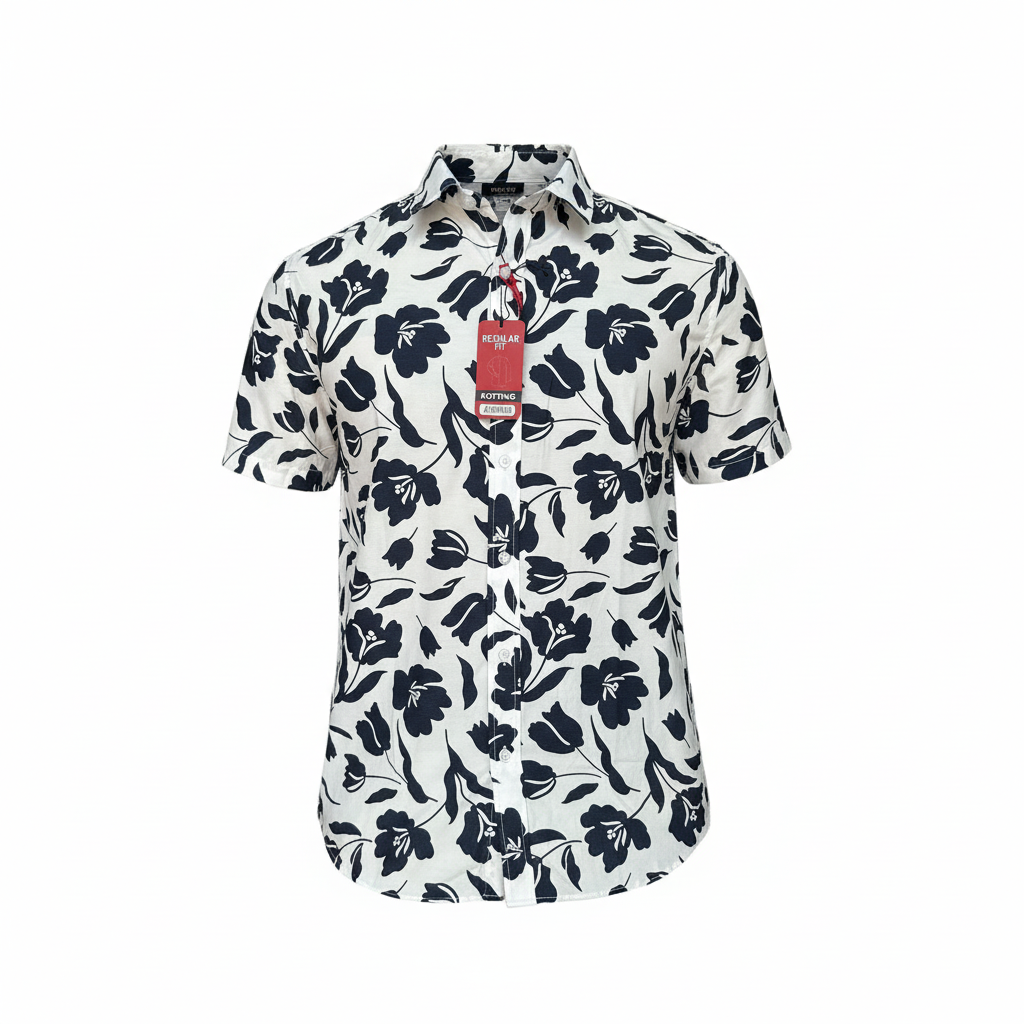 Guayabera (Blanco/Negro)