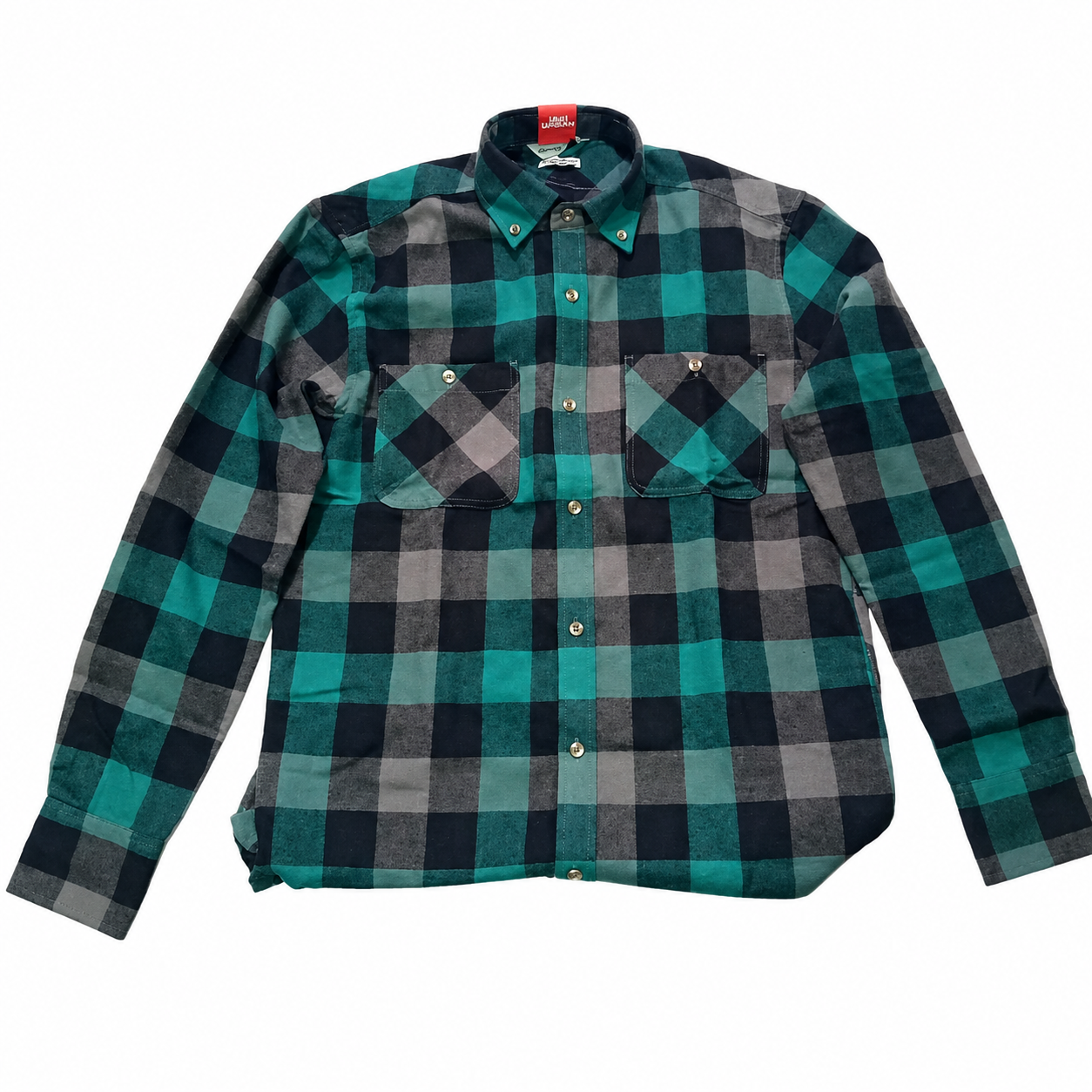 Camisa Cuadrillé Verde Botella