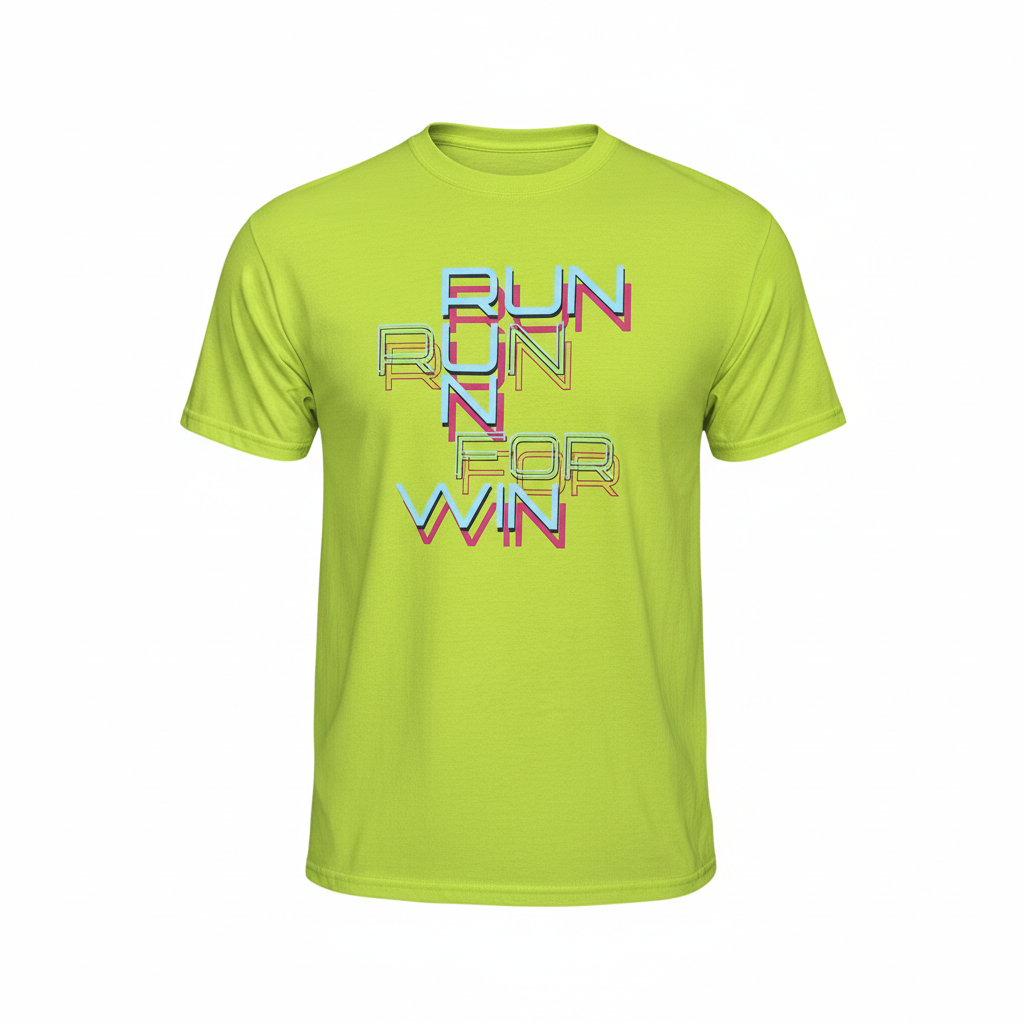 Polera Run Verde Fosforescente